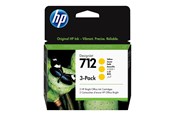 Inkt, toner en verbruiksartikelen - HP 712 / 3ED79A 3-Pack Yellow Ink - 3ED79A