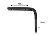 Deurbeugels en scharnieren - Home>it Shelf bracket F profile 125 x 150mm - black - 16225