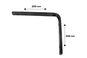 Deurbeugels en scharnieren - Home>it Shelf bracket F profile 200 x 250mm - Zwart - 16265