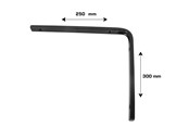 Deurbeugels en scharnieren  - Home>it Shelf bracket F profile 250 x 300mm - Zwart - 16285