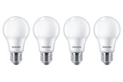 Armaturen & Lampen - Philips LED spot Standard 8W/827 (60W) Frosted 4-pack E27 - 929002306204