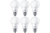 Armaturen & Lampen - Philips LED spot Standard 8W/827 (60W) Frosted 6-pack E27 - 929002306205