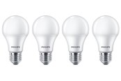 Armaturen & Lampen - Philips LED spot Standard 10W/827 (75W) Frosted 4-pack E27 - 929002306504