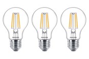 Armaturen & Lampen - Philips LED spot Classic Standard 4.3W/827 (40W) Clear 3-pack E27 - 929001890033
