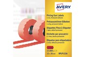 Papier, fotopapier en etiketten - Avery Label on roll for 1 line up to 8 digits permanent red - RPLP1226