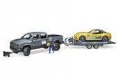 Speelgoedauto - Bruder RAM 2500 Stroom Wagon + Roadster Racing Team - 02504