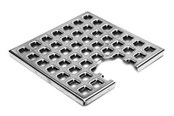 Afvoerproducten - SSI-METALINDUSTI ApS Hf grating 136 x 136 mm with cut-out - 1118