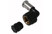 Alu pex systemen - Henco bent 90° female iron AV / multimedia paneel 63 x 2 - 6PK-6310-N