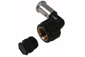 Alu pex systemen - Henco bent 90° female iron AV / multimedia paneel 50x6/4 - 6PK-5008-N