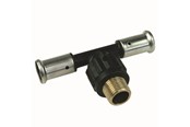 Alu pex systemen - Henco press tee male iron centre 63 x 2 x 63 mm - 14PK-631063-N