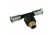 Alu pex systemen - Henco press tee male iron centre 40 x 1 x 40 mm - 14PK-400640-N