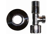 Fittingen - Megatherm Unite stop valve 12 x 38 with 77 mm rosette short version - 744388826