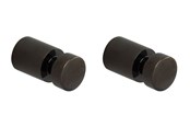Badkamer accessoires - Pressalit towel hook black chrome 2 pcs - Q50100