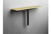 Badkamer accessoires - Unidrain reframe soap shelf and shower wiper in Messing - 7012