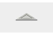 Badkamer accessoires - Unidrain Soap shelf | corner | Edelstaal brushed: column - 2850.0202