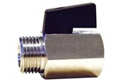 Fittingen - Pettinaroli Male/female mini ball valve with Zwart nylon lever 1/2 - ET-405-004X12