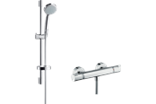 Mengkranen en fittingen - Hansgrohe ecostat comfort combi set 0.65 m with croma 100 VA - 27034000