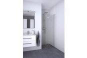 Douchecabines en accessoires - Dansani match bifold hinged door 79-81 cm satin/clear - B81-01