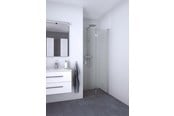 Douchecabines en accessoires - Dansani Overeenkomende bifold scharnierdeur 67-69 cm satijn/helder - B71-01