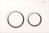 Installatiesystemen - Geberit actuator plate omega20 for dual flush: Wit / brigh - 115.085.KJ.1