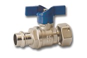 Fittingen - Pettinaroli Zware fullway kogelkraan met persfitting einde en draaibare kop - P102/4-622