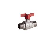 Fittingen - Pettinaroli m x m heavyduty fullway ball valve Rood butterfly handle te - 52EUR/2-008