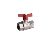Fittingen - Pettinaroli F x F heavyduty fullway ball valve Rood butterfly handle te - 52EUR-002