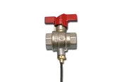 Fittingen - Pettinaroli F x F ball valve with sensor Verbinding Rood butterfly handl - 52CES-006