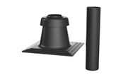 Ketels en schoorstenen - Bosch chimney Cover dn80 Zwart - 7738112719
