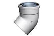 Ketels en schoorstenen - Megatherm Vent bending concentric pp/alu dn 60/100 45° - CT00113