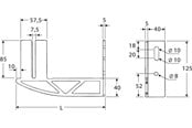 Radiatoren en ventielen - Hudevad (RIOpanel) Wall support 205/150 mm for LK - 30204020