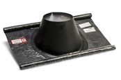 Ketels en schoorstenen - Metalbestos Hout flashing ø250/150 5-32° flex Zwart - 317635256