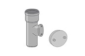 Afvoerproducten - Girpi 110mm x 87° buis met reinigingsoog - STA110