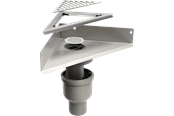Afvoerproducten - Unidrain Complete drain system corner vertical Ø75 mm - 4012.0200
