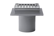 Afvoerproducten - Purus Drain bowl maxiflex 110 mm with Roestvrij Staal grate - 153447-956