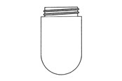 Lampen - Teknisk Belysnings Industri Cylinder Glas / stable Glas sandblasted 84.5 mm thread - 726B0044