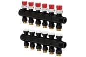Vloerverwarming - Uponor Vario plus spruitstuk met klep LS 6x 3/4 euro - 1030582