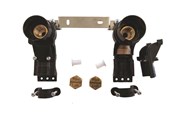 PEX-systemen - Unite double 15 mm x 1/2" wall connection push black - LM3100