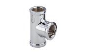 Schroefdraadfittingen - Viega t-piece 12 Messing chromed - 105525