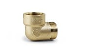 Schroefdraadfittingen - Isiflo Elbow brass 90° female/male 14 - 5010302