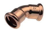 Drukbuizen en fiittings - Vsh Fabrieken Xpress Koper elbow 45 deg. ff 15 - 38410
