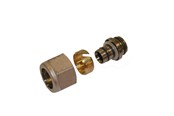 PEX-systemen - Pettinaroli Complete adapting set for multilayer pipe Messing with tea-surface 1/2x16/12 alu-pex - BI-219PT