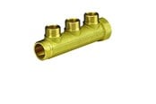 PEX-systemen - Pettinaroli Messing manifold 3/4x1/2 for water- and heatingsystems 3 outlets - BI-203