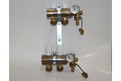 Vloerverwarming - Pettinaroli Manifold system 1x3/4 in- and outlet incl brackets 20 mm Fittingen and end pieces 2 outlets - 7035SYS20-02