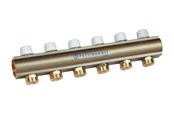 Vloerverwarming - Pettinaroli Linear manifold 1x3/4/18 with incorporated lockshield valve 3 outlets - 7035DM-008-03
