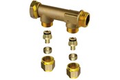 PEX-systemen - Uponor aqua plus manifold male swivel wtr pex dr 3/4mt/sn 2x15c/c50mm - 1067753