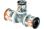 Alu pex systemen - Uponor s-press plus tee verloopstuk 25 x 20 x 25 mm - 1070577