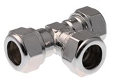 Knelkoppelingen - Vsh Fabrieken Compression tee 3xc 10x10x10 chrome s122 - 0896808
