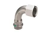 Drukbuizen en fiittings - Viega Sanpress inox AV / multimedia paneel elbow 90° 15 mm x 12 - 437091