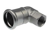 Drukbuizen en fiittings - Vsh Fabrieken Xpr Roestvrij angl ad 90 deg. ff 22xrp3/4 - 6190844
